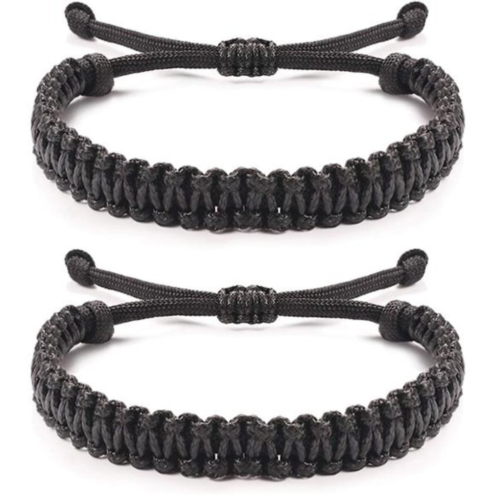 Handmade Braided Unisex Friendship Bracelets Distance Matching Bracelet 2 Pcs